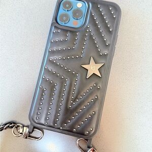 Stylish Black iPhone12 Pro Case with Star Design